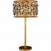 1206TL15GI/RC - Elegant Decor - Madison - 32 Three Light Table LampGolden Iron Finish with Royal Cut Clear Crystal - Madison
