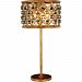 1204TL15GI/RC - Elegant Decor - Madison - 15.5 Three Light Table LampGolden Iron Finish with Royal Cut Clear Crystal - Madison