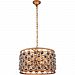 1206D20GI-SS/RC - Elegant Decor - Madison - 20 Six Light PendantGolden Iron Finish with Silver Shade with Royal Cut Clear Crystal - Madison