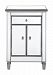 MF6-1020S - Elegant Decor - Contempo - 36 1 Drawer 2 Door CabinetHand Rubbed Antique Silver Finish with Clear Mirror Glass - Contempo