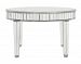 MF6-1008S - Elegant Decor - Contempo - 48 Round Dining TableHand Rubbed Antique Silver Finish with Clear Mirror Glass - Contempo