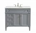 VF12540GR - Elegant Decor - Park Avenue - 40 3 Drawer Rectangle Single Bathroom Vanity Sink SetGrey Finish - Park Avenue