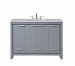 VF12848GR - Elegant Decor - Filipo - 48 3 Drawer Rectangle Single Bathroom Vanity Sink SetGrey Finish - Filipo