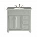 VF12336GR - Elegant Decor - Otto - 36 3 Drawer Rectangle Single Bathroom Vanity Sink SetLight Grey Finish - Otto
