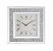MR9205 - Elegant Decor - Modern - 20 Square Crystal Wall ClockClear Finish with Silver Royal Cut Crystal - Modern