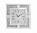 MR9208 - Elegant Decor - Modern - 20 Square Crystal Wall ClockClear Finish with Silver Royal Cut Crystal - Modern