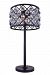 1204TL15MB/RC - Elegant Decor - Madison - Three Light Table LampMatte Black Finish - Madison