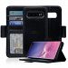 Navor Detachable Magnetic Wallet Case Compatible for Samsung Galaxy S10 Plus -6.4" [Vajio Series] - Black