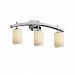 CNDL-8593-14-CREM-MBLK-120E-LED-9W - Justice Design - Archway Three Light Bath Bar CREM: Cream Shade Matte Black FinishCylinder/Melted Rim Shade - Candle Aria-Archway