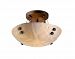 PNA-9650-25-WFAL-DBRZ-F5-120E-LED-9W - Justice Design - Porcelina - Two Light Semi-Flush Mount Dark Bronze Finish Waterfall Shade ImpressionSquare Bowl - Porcelina-Finials