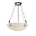 FSN-9641-35-OPAL-DBRZ-LED-3000 - Justice Design - 18 Pendant Bowl w/ Tapered Clips OPAL: Opal Glass Shade Dark Bronze FinishRound Bowl - Fusion-Tapered Clips