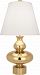 287 - Robert Abbey Lighting - Jonathan Adler Hollywood - One Light Table Lamp Polished Brass Finish with Oyster Linen Shade - Jonathan Adler Hollywood