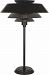 B980 - Robert Abbey Lighting - Pierce - One Light Table Lamp Plated Black Finish with Perforated Metal Shade - Pierce