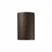 CER-1260W-HMCP - Justice Design - Large Cylinder Closed Top Outdoor Sconce Hammered Copper Finish (Textured Faux)Textured Faux - Ambiance