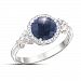 Midnight Splendor Women's Sapphire Ring