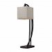 D150 - Elk-Home - Arched Metal - One Light Table LampMadison Bronze Finish with Textured White Linen Shade - Arched Metal