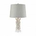 D3497 - Elk-Home - Cabo de Gata - One Light Table LampMatte White Finish with Grey Fabric Shade - Cabo de Gata