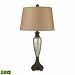 113-1142-LED - Elk-Home - Caledon - 31 9.5W 1 LED Table LampAntique Mercury/Bronze Finish with Bavaria Gold Fabric Shade - Caledon