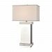 D4288 - Elk-Home - Keystone - One Light Tall Table LampSilver/White Finish with White Linen Fabric Shade - Keystone