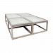 7118013S-HT - Elk-Home - 48 Concrete Outdoor Parsons Table (Set of 4)Henna Teak Finish -
