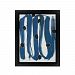 7011-1278 - Elk-Home - Blue with Dots - 43- Inch Handpainted Wall ArtGloss Black Finish - Blue with Dots