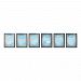 7011-1390/S6 - Elk-Home - Plane Windows - 180- Inch Wall Art (Set of 6)Gloss Black Finish - Plane Windows