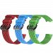 3Pcs Water Resistant Replacement Wristbands Bands for Fitbit Charge 3 - Red/Blue/Green - Small
