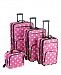 Rockland 4-Pc. Pink Dots Softside Luggage Set