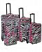 Rockland 4-Pc. Pink Zebra Softside Luggage Set