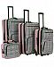 Rockland 4-Pc. Pink Plaid Softside Luggage Set