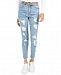 Dollhouse Juniors' Ripped Skinny Jeans With Belt