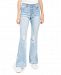 Dollhouse Juniors' Ripped Button-Fly Flare-Leg Jeans