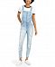 Dollhouse Juniors' Button-Front Distressed Overalls
