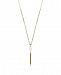 Catherine Malandrino Women's Simulated Quartz Bead Yellow Gold-Tone Tassel Chain Necklace