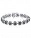Diamond Floral Cluster Link Bracelet (5 ct. t. w. ) in Sterling Silver