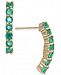 Emerald Curved Drop Earrings (1-1/8 ct. t. w. ) in 14k Gold