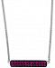 Effy Ruby Cluster Horizontal Bar 18" Pendant Necklace (5/8 ct. t. w. ) in Sterling Silver