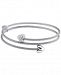 Charriol White Topaz Heart Cable Wrap Bracelet (1/10 ct. t. w. ) in Stainless Steel and Sterling Silver