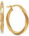 Textured Twist Hoop Earrings in 10k Gold