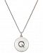 Kate Spade New York Silver-Tone Disc Initials 18" Pendant Necklace