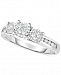 TruMiracle Diamond Trinity Engagement Ring (1/2 ct. t. w. ) in 14k White Gold