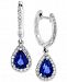 Effy Sapphire (1-1/3 ct. t. w. ) & Diamond (1/4 ct. t. w. ) Drop Earrings in 14k White Gold