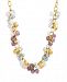 Catherine Malandrino Women's Multicolored Clustered Yellow Gold-Tone Beaded Necklace
