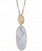 Mother-of-Pearl Oval Pendant Necklace in 14k Gold-Plated Sterling Silver, 18" + 2" extender