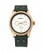 Breed Quartz Rio Gold And Green Genuine Leather Watches 43mm