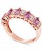 Pink Sapphire (3-1/6 ct. t. w. ) and Diamond (1/6 ct. t. w. ) Ring in 14k Rose Gold