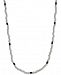 Degs & Sal Men's 24" Beaded Necklace in Sterling Silver & Black Rhodium-Plate