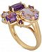Multi-Gemstone Cluster Statement Ring (4-1/3 ct. t. w. ) in 14k Gold-Plated Sterling Silver