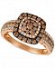 Le Vian Chocolatier Diamond Halo Cluster Ring (1-1/10 ct. t. w. ) in 14k Rose Gold