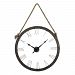 2499-BEL-3332351 - Bailey Street Home - 36-inch Wall Clock Hung on RopeRustic Iron/Silver Finish -